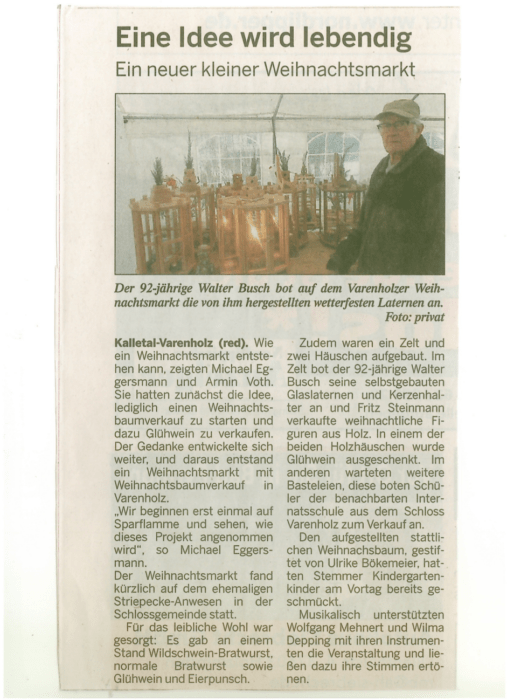 Weihnachtsmarkt in Varenholz