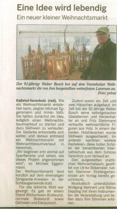 Weihnachtsmarkt in Varenholz