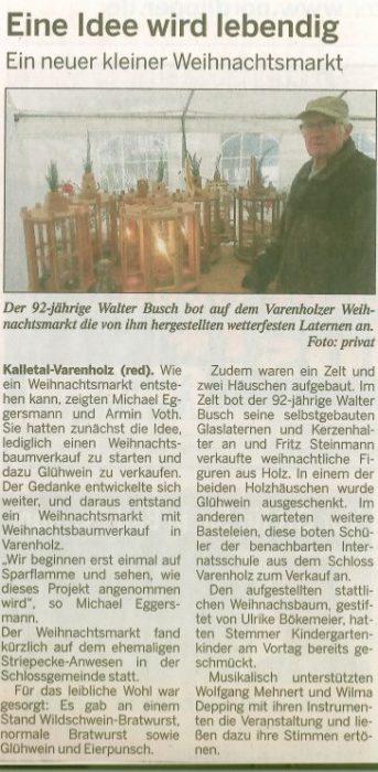 Weihnachtsmarkt in Varenholz