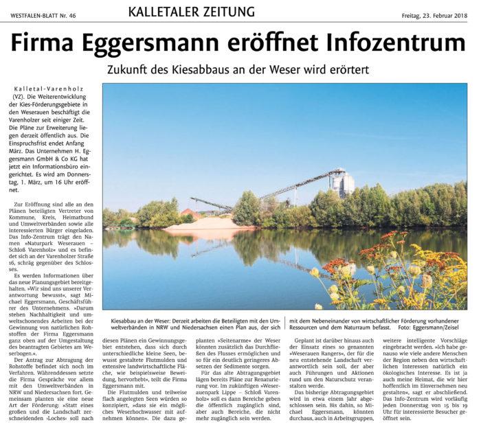 Eröffnung des Info-Zentrums ”Weserauenpark Lippe- Schloß Varenholz”