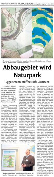 Eröffnung des Info-Zentrums ”Weserauenpark Lippe- Schloß Varenholz”