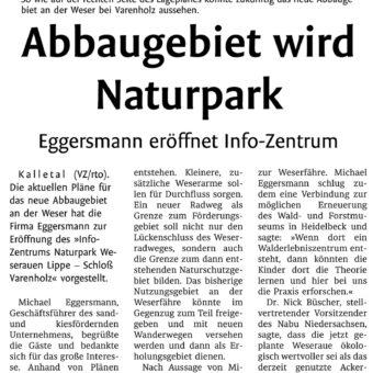 Eröffnung des Info-Zentrums ”Weserauenpark Lippe- Schloß Varenholz”