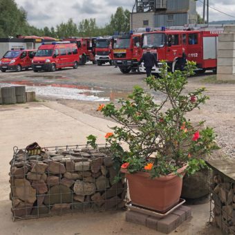 Feuerwehrübung im Kiesabbaugebiet Varenholz