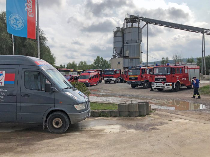 Feuerwehrübung im Kiesabbaugebiet Varenholz
