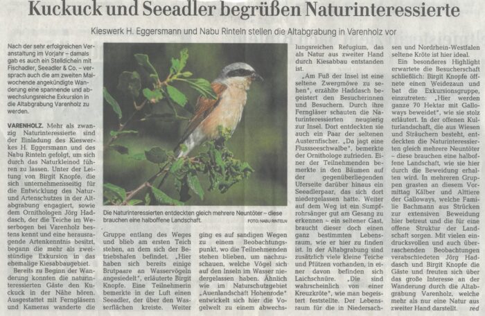 Erneute Exkursion in der Altabgrabung Varenholz